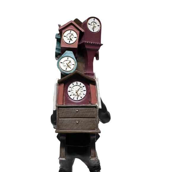 River City Cuckoo Clock Peddler Figurine New Battery! Clock works! 2101 of 3000 - Picture 7 of 10